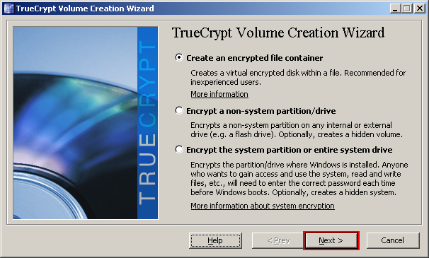 TrueCrypt GUI